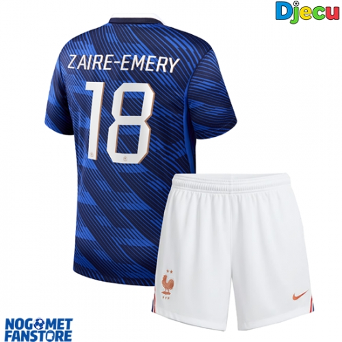 Francuska Warren Zaire-Emery #18 Domaci Dres za djecu SP 2026 Kratak Rukav (+ Kratke hlače)